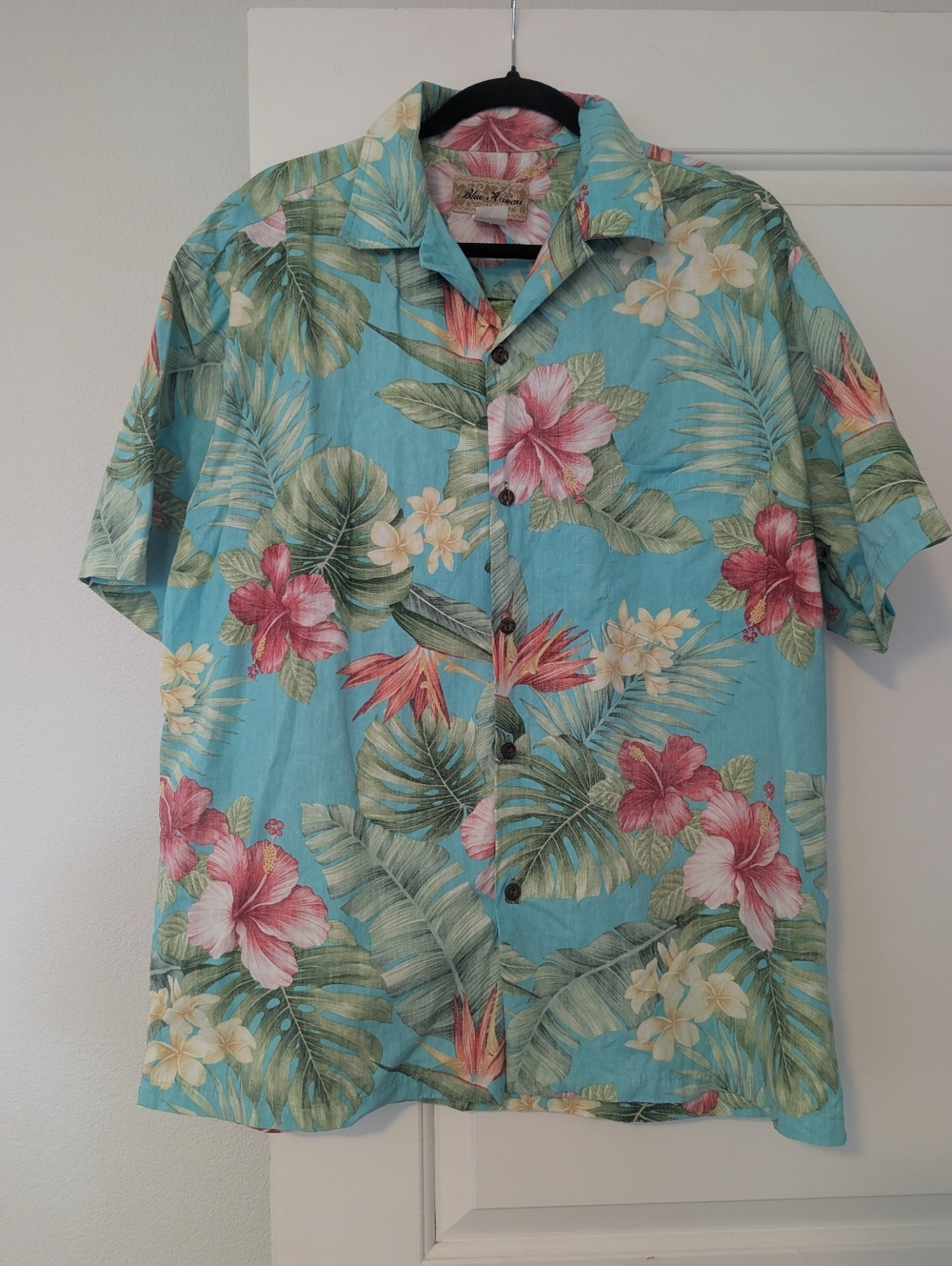 Vintage Men's Cotton Blue Hawaii Aloha Shirt